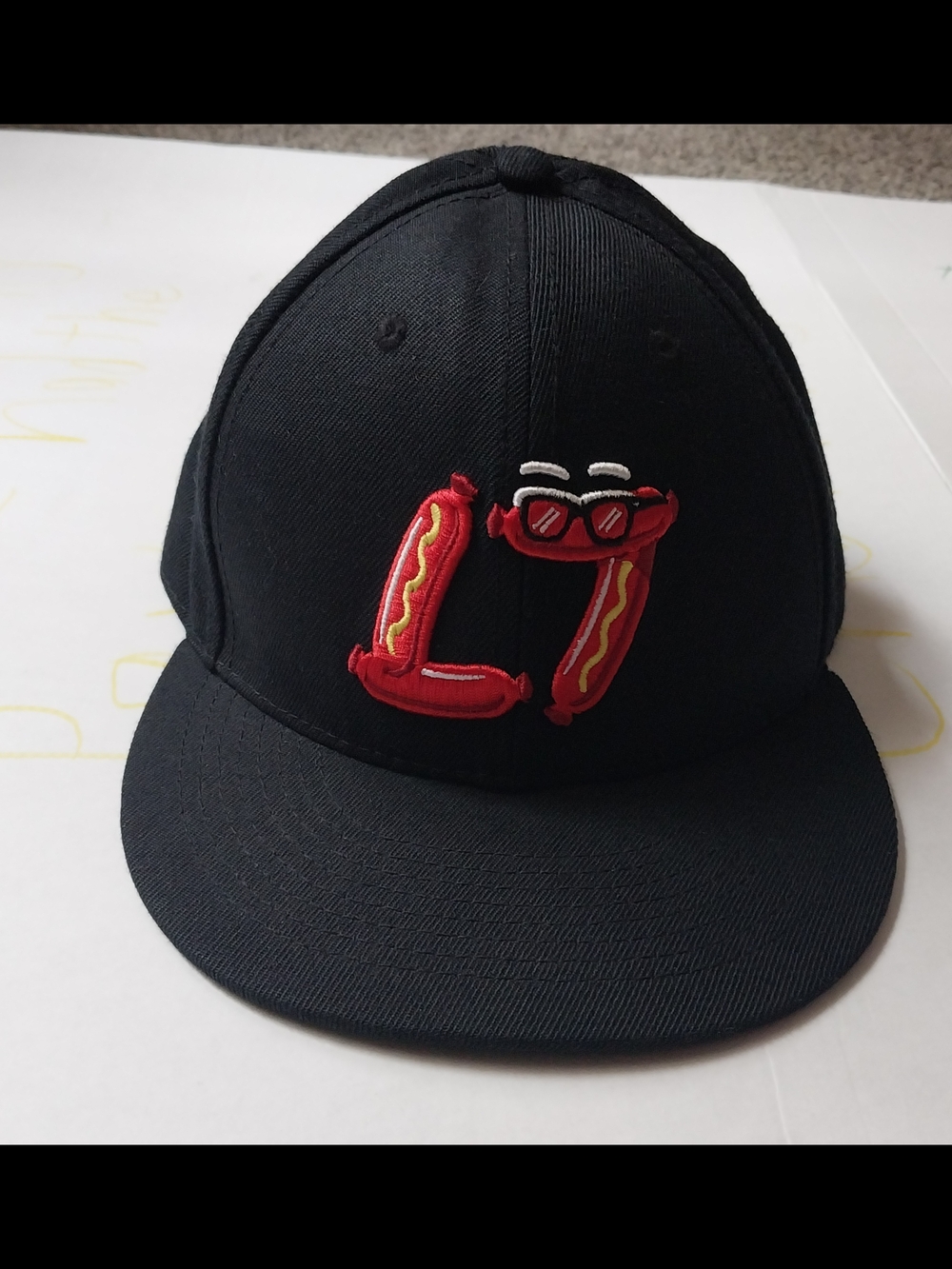Baeballism Snapback Hat Red Hot Dog Embroidered Logo